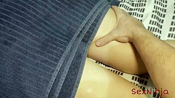 Workaholic milf trades ps5 promise for oiled massage turning into squirting creampie taboo?