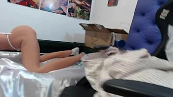 Sex doll's juicy ass lifts perfectly for deep toy pounding