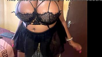 curvy ebony housewife shakes fat ass and huge boobs solo