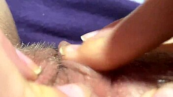 Huge clit rubbed to extreme orgasm closeup