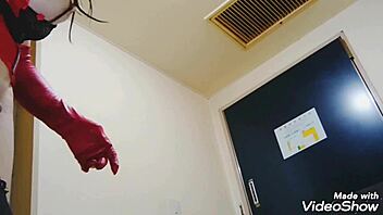 Fun amateur Japanese shemale Miyuki dominates! 🍆😈