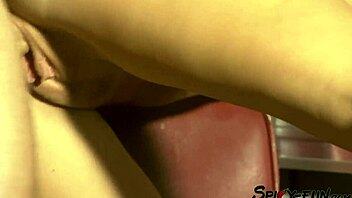 Blonde waitress strips and fucks boyfriend in vintage cinema