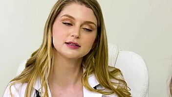 dyke obgyn 😍 fingers and fucks hairy patient pussy with strapon toys 👩‍⚕️🍆