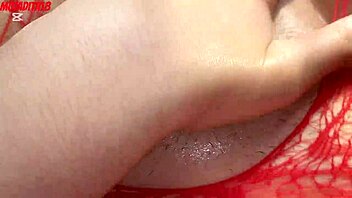 ¡Curvy Latina's Big Clit Pussy Soaks Red Bodysuit!