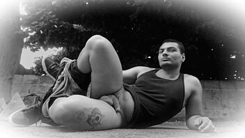 Kickboxing story rips pants huge cock muscled man masturbates
