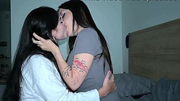 Blue-Eyed Girlfriend's Rough Pussy Lick and Scissoring