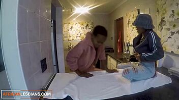 Black Lesbian Roommates Caught Licking Pussy In Kitchen