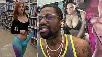 Hey cute trans student, show off that petite cummy cock in bookstore cosplay!