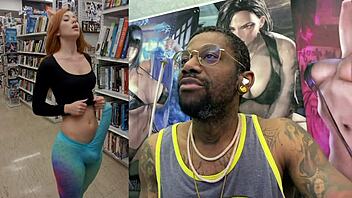 Hey cute trans student, show off that petite cummy cock in bookstore cosplay!