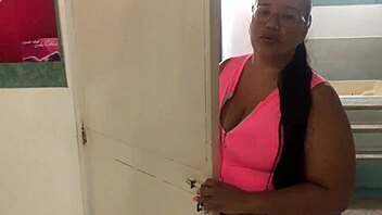 colombian big ass latina milf rides huge cock in wet spooning