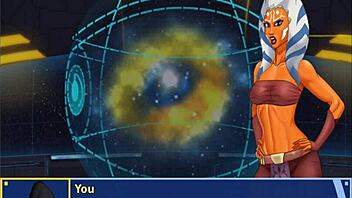 Groping Massive Boobs in Orange Trainer Session