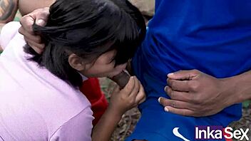 dora the petite peruvian gets outdoor anal therapy in boots