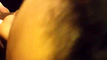 topless ebony babe worships massive throbbing cock