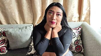 Big Ass Brunette Surrenders Pussy at Rough Interview