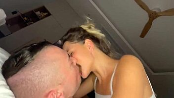 Hot blonde skinny girl shares intimate moments with mature friend