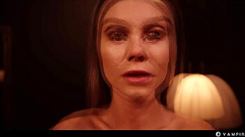 Vampire seduces Nancy Ace into stripping for lesbian licks