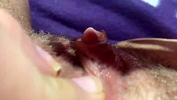 Huge clit rubbed to extreme orgasm closeup