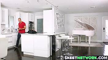 pokemon costume teen's hairy pussy smashed hard in garage?