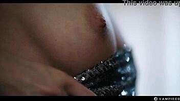 Vampire seduces Nancy Ace into stripping for lesbian licks