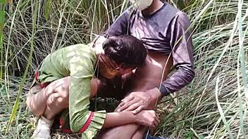 Indian Desi Girl Boobs Pressed Fucked Rough In Forest