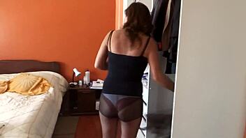 WOW I Caught Stepmom In Panties Fingering Her Huge Tits Beaver On Hidden Cam!