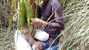Indian Desi Girl Boobs Pressed Fucked Rough In Forest