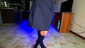 Petite Latina Student Skips Homework To Ride Padrastro's Cock In Uniform