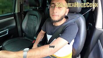 big ass blonde gives wet car blowjob creampie homemade
