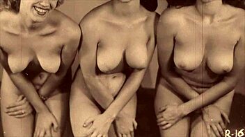 vintage babes fill three eager holes with cock