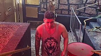 damn, this cabaret owner FUCKS the billiard guy doggy style twice