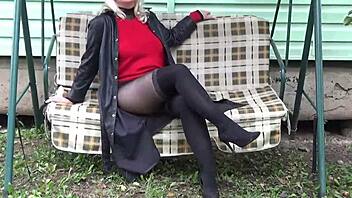 sexy pantyhose on a hot milf