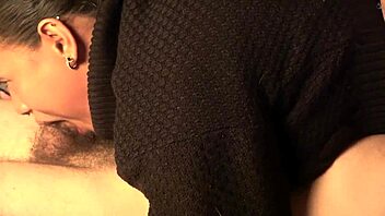 hairy cock gags her deep throat