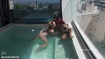 Lesbian spa day with ass fisting and squirting