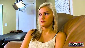 Olyssia bailey tiny tattooed blonde coeds share deepthroat fun