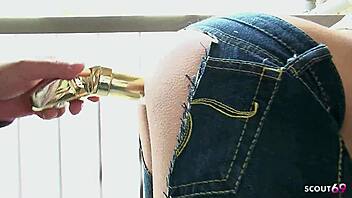 japanese crotchless blowjob and squirt