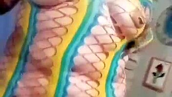 Chubby latina shows off curvy body