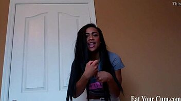 Open mouth and eat your own cum