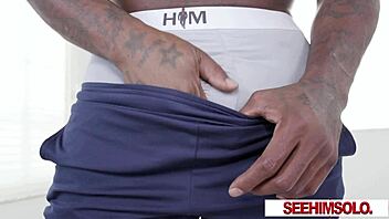 boschi pope flexes tattooed body stroking thick dick