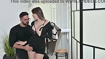 Playful babe repays car debt with dp threesome