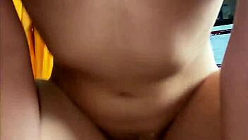 rubbing her pussy and cumming inside repeatedly
