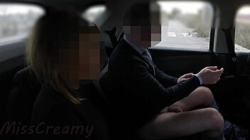 dogging my slutty wife and her student in a public parking lot