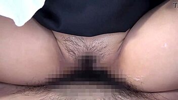Petite Japanese student enjoys intense private session
