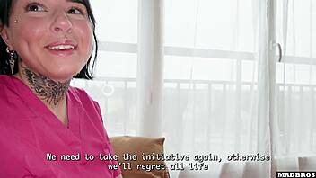 a single french caregiver with a nice big ass fucked at home during her work hours