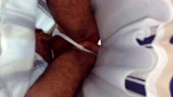 Married man makes trans woman cum on train