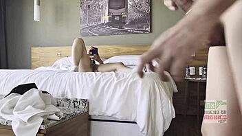 curvy latina goes to hotel for intense sex while on call
