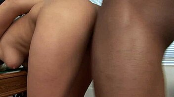 Horny white coworker gets filled by thick black dick