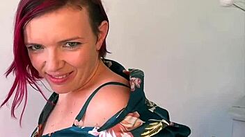 redhead gets destroyed by two big cocks