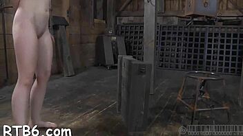 Clamped Knockers And Intense Toy Play For Sub