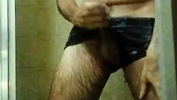 Skinny brazilian masturbates in shower until orgasm
