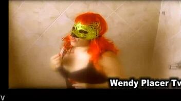 wendy gives deep throat to her client